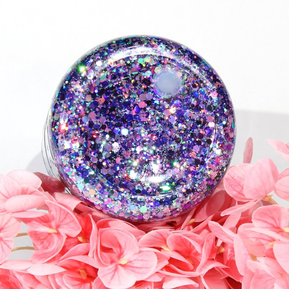 16oz Skeleton Custom Acrylic Snow Globe with Multi-Color Holographic Glitter Cup - Picture 8 of 8